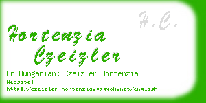 hortenzia czeizler business card